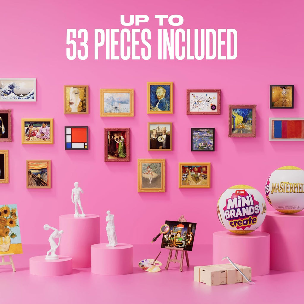 ZURU Mini Brands Create Mini Masterpieces Series 1 – Capsule 2-Pack, Real Miniature Art Creations, Collectible Toy for Kids & Adults