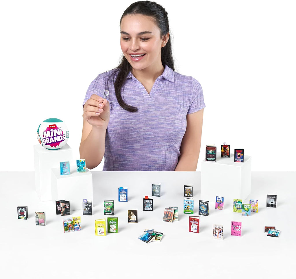 ZURU Mini Brands Books 2-Pack – Real Miniature Books with Readable Pages, 5 Mystery Books + Accessories per Capsule, Collectible Toy for Kids, Teens & Adults
