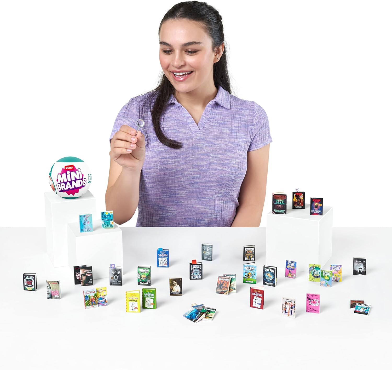 ZURU Mini Brands Books 2-Pack – Real Miniature Books with Readable Pages, 5 Mystery Books + Accessories per Capsule, Collectible Toy for Kids, Teens & Adults