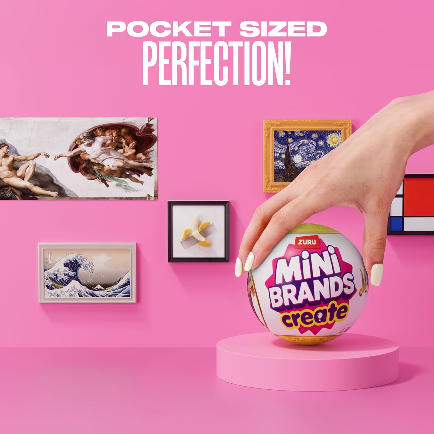 ZURU Mini Brands Create Mini Masterpieces Series 1 – Capsule 2-Pack, Real Miniature Art Creations, Collectible Toy for Kids & Adults